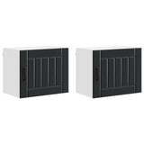Wall Cabinet LUCCA 2 pcs Black 50 x 31 x 40 cm Engineered Wood 884897