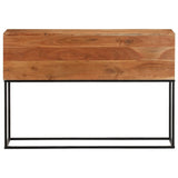 Console Table 110x30x75 cm Solid Wood Acacia and Iron 376067