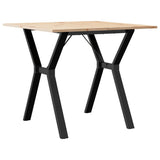 Dining Table Y-Frame 90x90x75 cm Solid Wood Pine and Steel 3282718