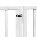 Dog Gate with Door Foldable 12 Panels White 960 cm Poplar Wood 3155624