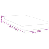 Mattress White and Grey 100 x 200 cm Pocket Spring 4106363