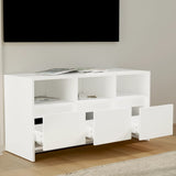 TV Cabinet White 102x37.5x52.5 cm Engineered Wood 809800
