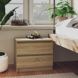 Bed Cabinet Set of 2 Sonoma oak Engineered wood Standard 806200