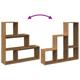 Room Divider Bookcase 3-Tier Artisan Oak 123x29x123 cm Engineered Wood 857993