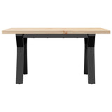 Coffee Table Y-Frame 80x50x40.5 cm Solid Wood Pine and Steel 3282772