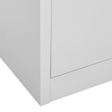 Office Cabinet Light Grey 90x40x180 cm Steel 336418