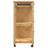 Kitchen Trolley MONZA 84x40x88.5 cm Solid Wood Pine 376115