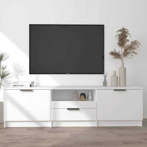 TV Cabinet White 140x35x40 cm Engineered Wood 811448