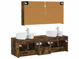 Bathroom Furniture Set 4 pcs Smoked Oak 3406907