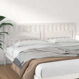 Bed Headboard White 205.5x4x100 cm Solid Wood Pine 818591