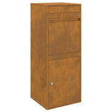 Parcel Drop Box Rusty 41 x 38 x 103 cm Weathering Steel 874939