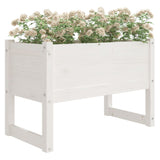 Planter White 78x40x52 cm Solid Wood Pine 822118