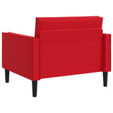 XL Armchair Red Faux Leather 42043522