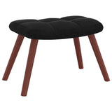 Rocking Chair with Footstool Black Velvet 42022455