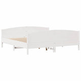 Bed Frame without Mattress White 160x200 cm Solid Wood Pine 3301783
