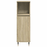 Bathroom Cabinet Sonoma Oak 30x30x100 cm Engineered Wood 849670