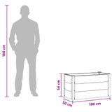 Garden Raised Bed Black 100 x 50 x 54 cm WPC and Aluminium 42038976