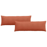 Sofa Pillows 2 pcs Red Orange 120 x 40 cm Corduroy Fabric 42013824