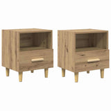 Bedside Cabinet with Drawer 2 pcs Artisan Oak 40 x 35 x 47 cm 880586