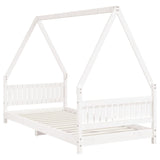 Kids Bed Frame White 90x200 cm Solid Wood Pine 834499