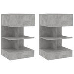 Bedside Cabinets 2 pcs Concrete Grey 40x35x65 cm 808657