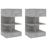 Bedside Cabinets 2 pcs Concrete Grey 40x35x65 cm 808657