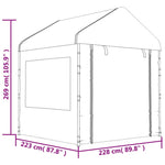 Gazebo with Roof White 4.46x2.28x2.69 m Polyethylene 3155478