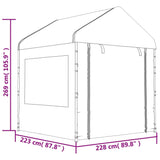 Gazebo with Roof White 4.46x2.28x2.69 m Polyethylene 3155478
