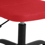 Office Chair Height Adjustable Wine Red Mesh Fabric 353012