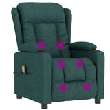 Massage Chair Dark Green Fabric 339064