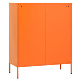 Storage Cabinet Orange Steel Medium Storage Cabinet Rectangular 336174