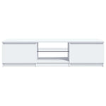 TV Cabinet with LED Lights White 140x40x36 cm 804292