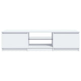 TV Cabinet with LED Lights White 140x40x36 cm 804292