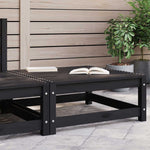 Garden Footstool 70x70x30 cm Black Solid Wood Pine 805674