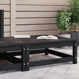 Garden Footstool 70x70x30 cm Black Solid Wood Pine 805674