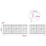 Gabion with 5 mm Wire and 10x10 cm Mesh 1150x10x50 cm 3464921