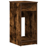 Computer Tower Stand with Drawer Smoked Oak 35x45x77 cm 858744