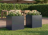 Garden Planter 2 pcs Anthracite 50 x 50 x 75 cm 8005391