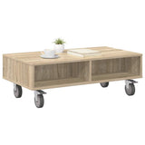 Side Table with Wheels Sonoma Oak 90 x 50 x 30 cm 891018