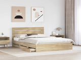 Bed Frame with Drawer Sonoma Oak 160 x 200 cm Engineer Wood 3411819
