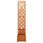 ZNTS Garden Pergola with Planter Solid Firwood 316388