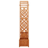 ZNTS Garden Pergola with Planter Solid Firwood 316388