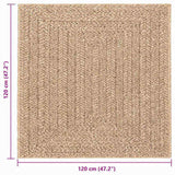 Rug ZIZUR 120x120 cm Jute Look Indoor and Outdoor 4006154