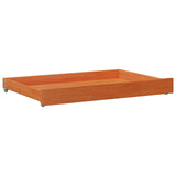 Day bed with Headboard 3 pcs Wax Brown Solid Pine Wood 3422748