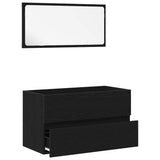 Bathroom Furniture Set 2 pcs Black Oak Engineered wood 863137