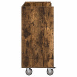 Golf Cabinet with Wheel Plain Smoked Oak 90 x 45 x 98 cm 899467