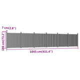 Fence Panel Grey 1045x186 cm WPC 3282794