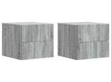 Wall-Mounted Bedside Cabinet 2 pcs Grey Sonoma Engineered Wood 898478