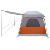 Family Tent Grey and Orange 380 x 260 x 190 cm Polyester 42028495