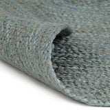 Handmade Rug Jute Round 150 cm Olive Green 133670